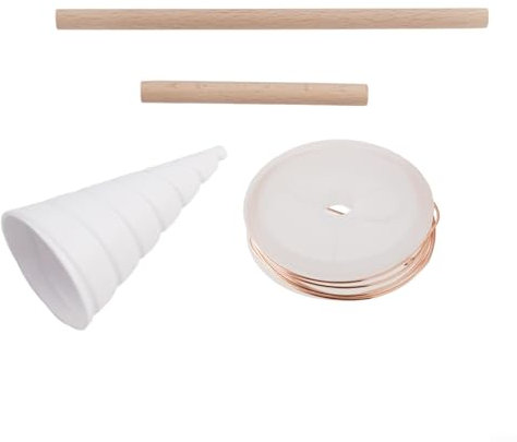Kit da giardinaggio per elettrocoltura, con filo di rame puro e pali in legno resistenti per un supporto stabile (grande)
