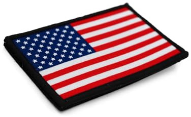 Patch Force - Toppa in tessuto con bandiera americana (colorata) 8 x 5 cm – distintivo per uniforme, giubbotto protettivo, tasca tattica, giacca o zaino – Bundeswehr, polizia e militare – woven