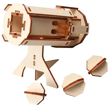 Creative STEM - Juego de construcción para niños, proyecto científico de madera, modelo de experimento de física, juego de mortero educativo, fácil de montar, modelo educativo
