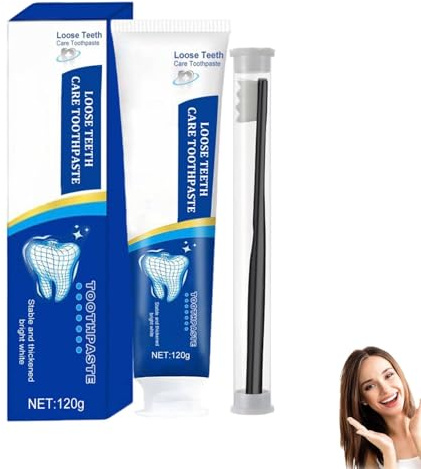 Loose Teeth Care Toothpaste, Whitening Zahnpasta Weisse Zähne, Natürliche aufhellende Zahnpasta Reisegröße mit Sanfte Formel für Weißere Zähne und Frischen Atem, Zahncreme für Weißere Zähnes (1)