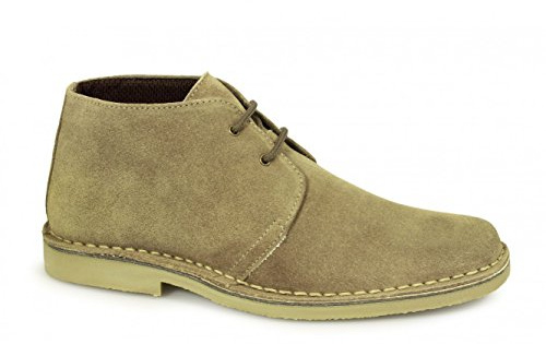 Roamers 3 Eyelet Desert Boots in Suede Or Waxy Leather Finish. 5 Colours. Sizes 6-14 UK