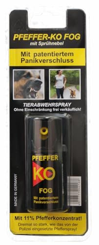 BALLISTOL 24416 Pfeffer-KO FOG 40ml Spray – Verteidigungsspray gegen Tiere – Abwehrspray – 4m Sprühweite - Im Blister