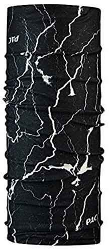 P.A.C. Original Flash Dark Black Multifunktionstuch - nahtloses Mikrofaser Halstuch, Unisex, 10 Tragemöglichkeiten