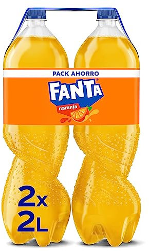 Fanta Naranja - Refresco con 8% de zumo de naranja, Bajo en Calorías - Pack 2 Botella 2l