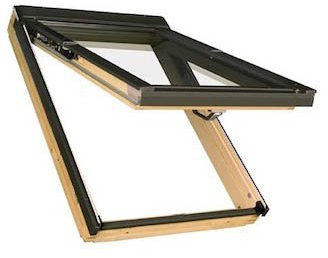 78 x 98 - FAKRO FPP - Klapp/Schwingfenster Holz FPP-V U3 mit Dauerlüftung und EDR für Dachziegel
