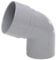 GREY gutter 50mm ROUND DOWNPIPE OFFSET BEND 112.5 DEGREE for shed, conservatory, porch etc to suit 75mm mini guttering