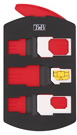 T'nB TNB Adapter-Set für SIM-Karte, Schwarz/Rot