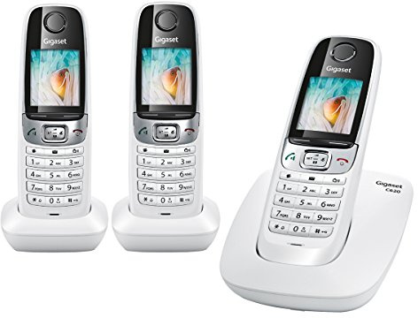 Gigaset C620 Duo Schnurlostelefon, 2 Mobilteile, Weiß