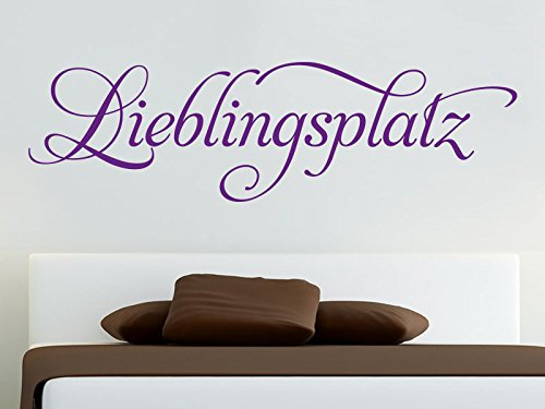 KLEBEHELD® Wandtattoo Lieblingsplatz (Farbe dunkelgrau/Größe 80x29cm)
