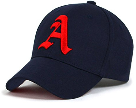 Unisex Damen Herren Baseball Cap Caps Gothic Letter A Hüte Mützen Snap Back Hat Hats (A Nave Blue red)