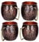 Zap Impex Set di 4 tazze antiche moscow mule in rame martellato