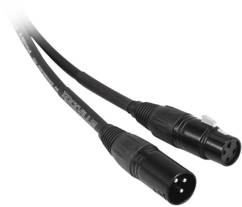 Rockville RCXFM100P-B 100 Ft XLR Cable, Female to Male, REAN Connectors, 100% OFC Copper, 90% Shielding, Durable PVC Jacket, for Pro Audio and Live Sound