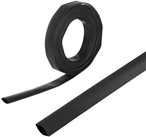 Maclean MCTV-532 Schrumpfschlauch Kabelschutz Kabel Schutz Schlauch Heat Shrink Tube 5m Schwarz (2:1 6mm, 10)