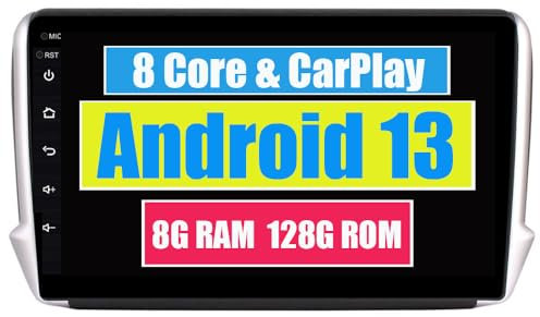 RoverOne Autoradio GPS per Peugeot 208 2008 2012-2016 con Android Navigazione Radio Stereo Bluetooth Mirror Link