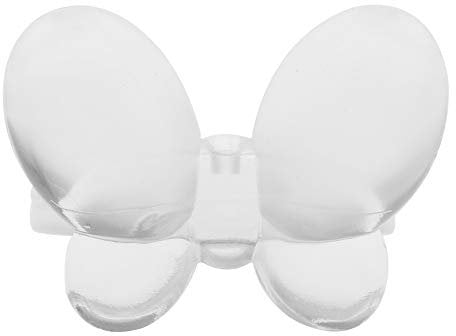 Sonew Nail Art Display, 50pcs Nail Ring Color Chart Butterfly-Shaped Rosette Bottle Ring Ideal Tool for Manicure and Pedicure (01#Butterfly + Clear)
