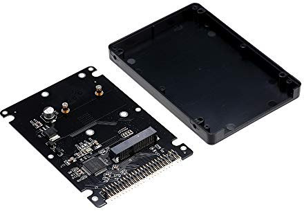 docooler mSATA a 2,5 44PIN Pata/IDE SSD HDD mSATA a Piede Scatola Adattatore Convertitore, Nero