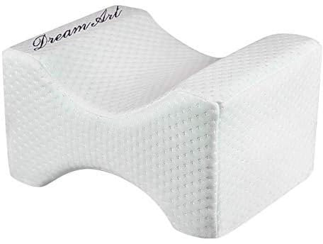 Memory Foam Kniekissen für Seitenschläfer - Ergonomisches Keilkissen für Beinstütze, Wirbelsäulenausrichtung, Schmerzlinderung im Rücken, Schwangerschaft, Ischias, Hüfte und Genesung nach Operationen