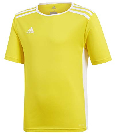 adidas Entrada 18 Jersey Maglia, Unisex bambini, yellow/white, 164
