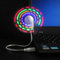 Zonfer Cool Hand Mini Ventilador Portátil Gadgets Flexible Cuello De Cisne Led Reloj Para Pc Portátil Visualización En Tiempo Real Duradero Ajustable
