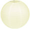LIHAO Lampenschirm Lampion Rund Hellgelb Papier Laterne Classic Bamboo Style Gerippter Lampenschirm Deko für Party Garten Hochzeit Dekoration (25 cm, 10)