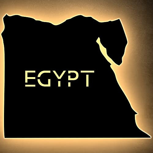 Ägypten personalisiert mit Wunschtext Egypt مصر Lasergravur Led Schlummerlicht für Schlafzimmer Wohnzimmer Geschenk