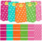100 Stück Geschenktüten Kindergeburtstag,Bunte Geschenktüten mit 100 Aufkleber Candy Tüten zum Ostern Verpacken von Geschenken, Giveaways, Hochzeit, Party, usw