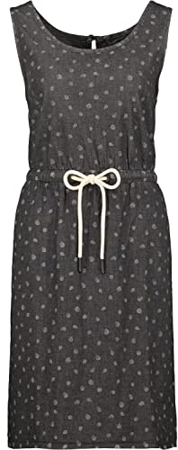 Alife and Kickin Damen DojaAK DNM B Top Dress Kleid Damenkleid Jeanskleid Freizeitkleid Sommerkleid XS-XXL, Black Denim