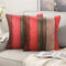 Kissenbezug Rot 40x40 Leinen Kissenbezüge 40x40 2er Set Farbigen Streifen Bauernhaus Rustikale Scheune Holz Textur Rot Orange Grau Kissenbezug für Sofa Stuhl Balkon mit Unsichtbarem Reißverschluss