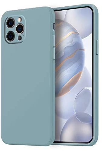 HONLEN Custodia Compatibile con iPhone 12 Pro Max (6.7 Inches) Morbida Liquido TPU Silicone Case Protettiva, Antiurto in Antigraffio Cover Protettiva