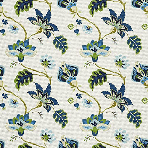HEKO PANELS Stoff Oxford Meterware Canvas-Stoff Polyester Zum Nähen Nähstoffe Möbelstoffe Dekostoffe Handwerken Wasserabweisend Blickdicht Blumen Vintage 1 Meter 155 x 100 cm, DX015