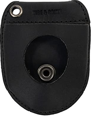 Hide & Drink, Taschenuhr-Etui, Schutzhalter, Uhr, rustikales Gehäuse, Vollnarbenleder, handgefertigt, Anthrazit Schwarz