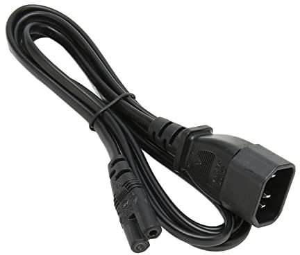 C14-auf-C7-Stecker-Netzkabel, IEC320-C14-Stecker auf IEC320-C7-Buchse, Adapterkabel, Universelles Netzkabel, 1,9 M