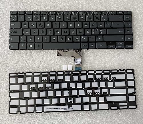 YANHAO Nuovo Nord Europa for ASUS ZenBook U4700 UM425 UX425 UX425EA UX425JA Retroilluminazione Individuale Grigio Notebook Tastiera del Computer Portatile [Facile da installare]