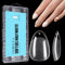 TOMICCA 504 Pièces Capsule Americaine Ongle Amande, 12 Tailles Clair Mat Court Faux Ongles, Avec Valise De Rangement, Acrylique Pose Americaine Capsule pour Les Extensions Bricolage Et Diy Nail Art