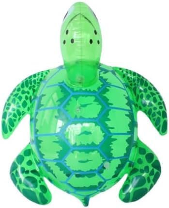 Mr. Gadget solutions Blow Up PVC Inflatable Turtle Play Ride On Swimming Float Toy Rafting For Beach & Pool Party -Reusable