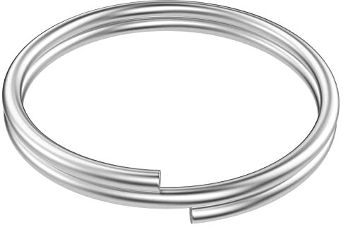 Uniclife 500 Stück 8 mm Schlüsselringe Schlüsselanhänger mit Doppelschlaufen, kleine Metallringe, Verbindungsstücke für Schmuck, Halsketten, Armbänder, Ohrringe, Basteln, Ornamente und DIY-Kunst