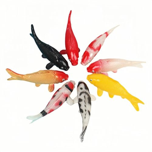 Niedliche Kühlschrankmagnete, 8 Stück, enthält Koi-Simulation, Kühlschrankmagnete, magnetische Goldfisch-Dekorationen