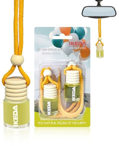 Car Air Fresheners for Men | Car Scent Air Freshener with Vanilla Smell | Strong Perfume Car Hanging Diffuser with Odour Eliminator Technology | Long Fragrant Car Accessories | Ikeda Air Freshener Car
