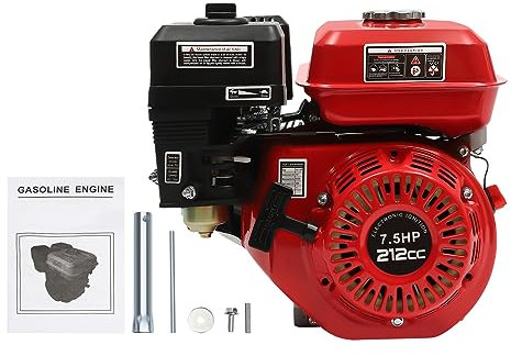 7.5HP 4KW Benzinmotor Standmotor Industriemotor Kartmotor mit 3.6L Kraftstofftank, 208cc Antriebsmotor, 4-Takt, 3600rpm Benzin Generator