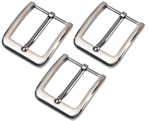 Sgehai 3 Stück Klassische Gürtelschnalle, Zinklegierung, für 38-40Mm (1,5 Zoll) Gürtel, Zum Wechseln, Herren (3X Gun Grey)