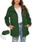 Rapbin Veste de pluie légère et imperméable pour femme, coupe-vent, fine, pliable, pour les voyages et le vélo, vert foncé, XXL