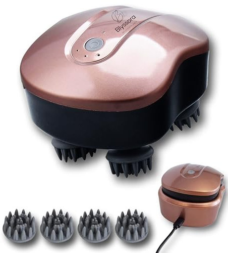 BLYSSORA Masseur de Cuir Chevelu électrique sans fil – Profitez d’un massage de tête pour une détente maximale et une stimulation de la croissance des cheveux. Masseur pour nuque, dos, tête
