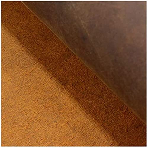 Lederhäute – Kunstleder, Kunstleder, Vinyl, Leder, Stoff, Material, Leder, handgefertigte Heimwerkerbedarf, Breite 2 mm Dicke Kuhfelle, Vintage-Orange, 20 x 20 cm