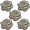 BPA 5 Stück Aufnäher Patches,Patches zum Aufbügeln,Bügel Patches,Flicken zum Aufbügeln - Weiße Rose