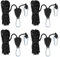 4 Poulie de Levage avec Tendeur Corde, Elingue Corde en Nylon Réglable, Cordelette avec de 2m et 4 m, Tendeur Toile Ombrage, Corde à Cliquet avec Palan a Corde, Convient pour Le Camping Tente