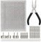 NONDK Kit di stencil per filo di seconda generazione con pinze per piegare filo 6 in 1 e perni in metallo, strumenti per realizzare disegni di gioielli