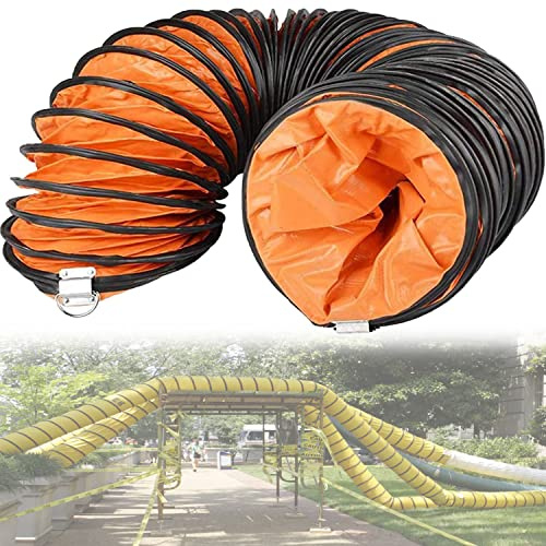 LZDOYY Lufttransportschlauch PVC Warmluftschlauch Belüftungsschlauch Abluftschlauch Entlüftungsschlauch für Klimaanlagen, Orange Passend für Bauventilator,10M-35CM