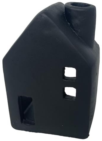 Dadeldo Living & Lifestyle Deko-Haus Weihnachtsdeko Steingut schwarz 16x11cm