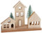 VBS Holzbausatz Weihnachtshäuser mit Tannen 12 Teile Selber bauen Adventsdeko DIY Dekorieren Weihnachtshäusern