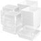 SEUNMUK 100 PCS Cake Slice Boxes, 13cm Small Individual Cupcake Container, Square Cake Boxes with clear Lids for Donuts Cake Portions Bread Dessert